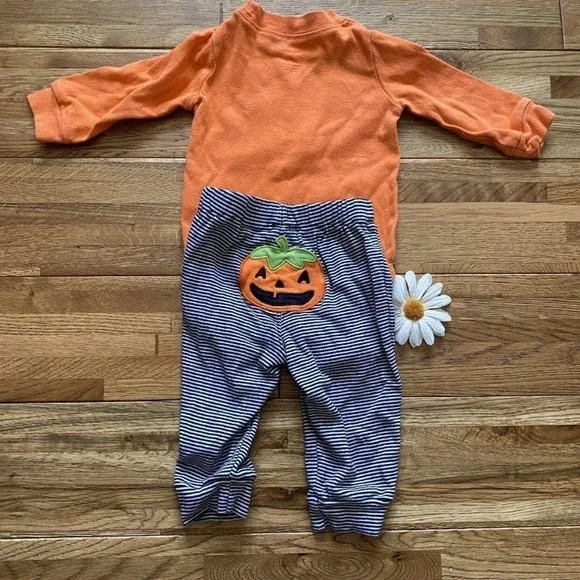 Carter's Pumpkin Halloween Outfit‎ Size 6 Months - Picture 6 of 8